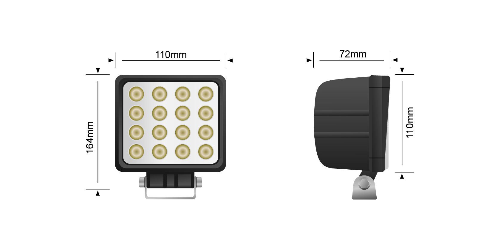 STEDI 48W SQUARE LED Work Flood Light
